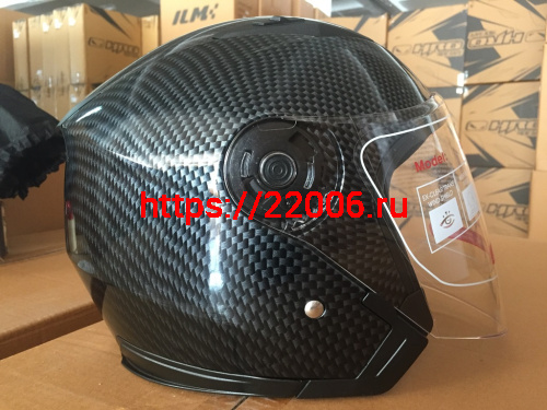 Шлем открытый 3/4 COBRA JK513, серый карбон(1), размеры M фото 3