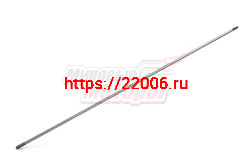Вал штанги разъемной мотокосы нижний (760мм, d8, шлиц9-квадрат 7мм)