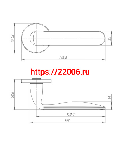 Ручка Punto (Пунто) раздельная R.ARC.R52.EXTRA SSC-16 сатин.хром ТРОСИК фото 4 Ручка Punto (Пунто) раздельная R.ARC.R52.EXTRA SSC-16 сатин.хром ТРОСИК фото 4