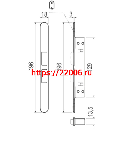 Магнитная AGB (АГБ) защелка регулируемая Touch B01120.30.93 (черный) с лицевой планкой B01120.31.93 фото 2 Магнитная AGB (АГБ) защелка регулируемая Touch B01120.30.93 (черный) с лицевой планкой B01120.31.93 фото 2