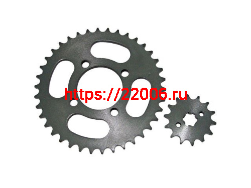 Звезда ведущая + ведомая 428*38 зубьев Звезда ведущая + ведомая 428*38 зубьев
