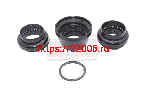 Детали рулевой колонки резьбовая 1-1/8" (25,4/34/30 мм, общ.h=39,3 мм ЧЕРН) FP-H803A(компл)