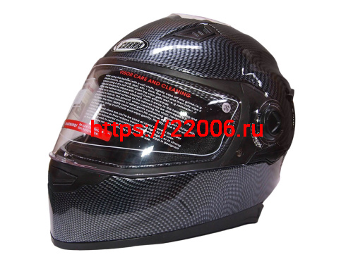 Шлем интеграл COBRA JK312, цвет черный карбон, лайм(3), размеры XL