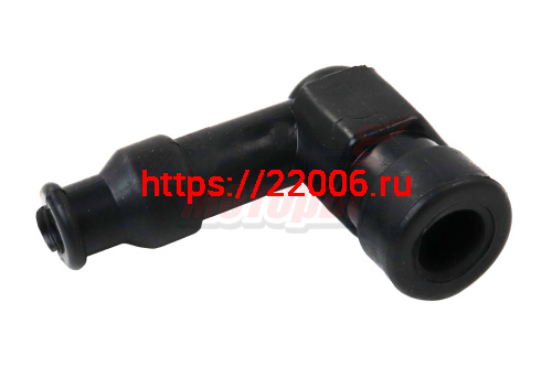 Колпачок высоковольтный силикон Delta, Alpha (угол 90 градусов) ЧЕРНЫЙ