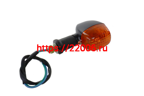 Боковой фонарь ALPHA гибкий прямоугольный черный, оранжевый рассеиватель